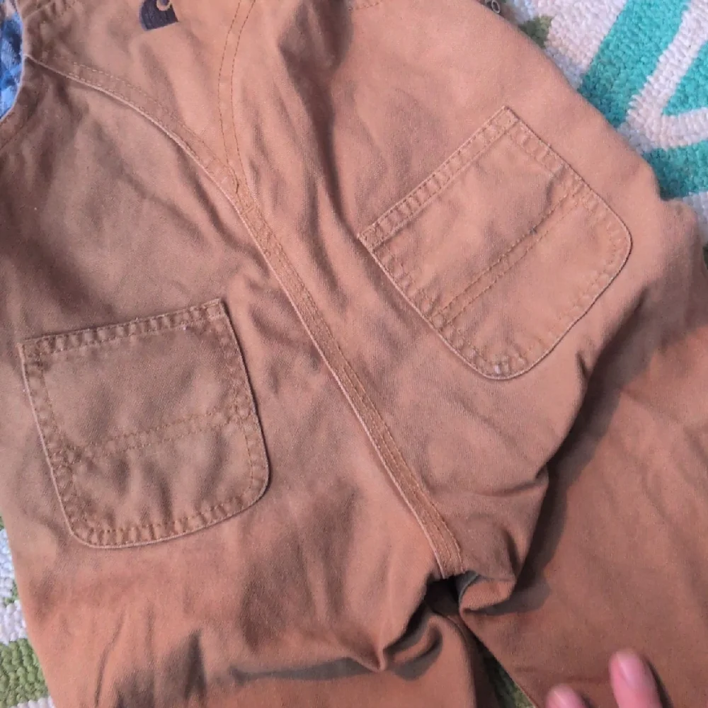 Carhartt Tan Bib Overalls Flannel Lined - Picture 8 of 8